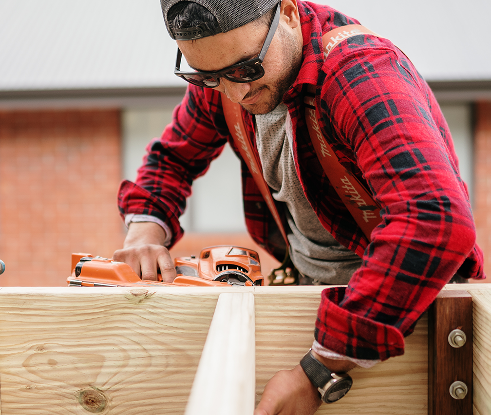 Photo of carpenter at work